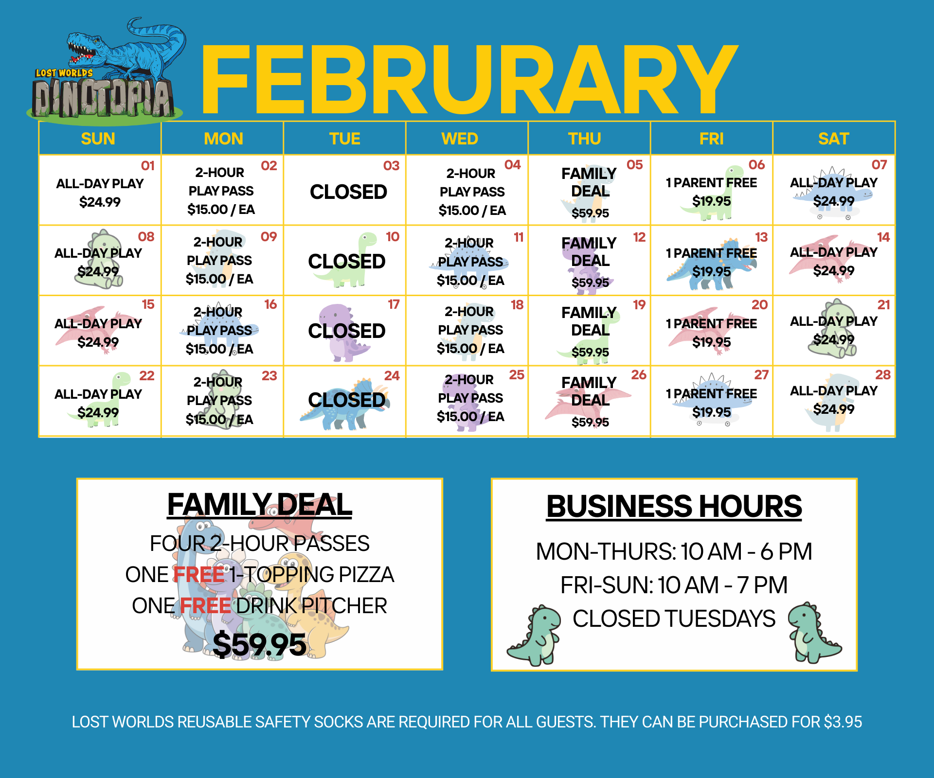 Dinotopia Feb Calendar